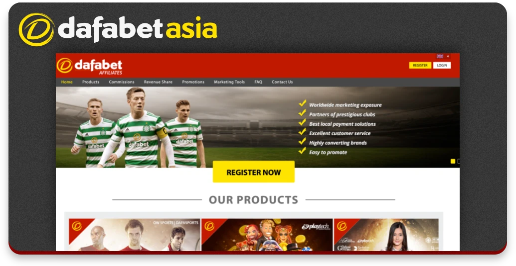 Registration in the Dafabet affiliate program